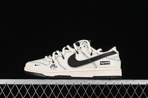 All categories Nk SB Dunk Series Nk SB Dunk Low High-end customized low-top sneakers Nk SB Dunk Low Supreme joint-beige small label drawstring Anniversary high-end customized low-top casual sneakers XX2025-566